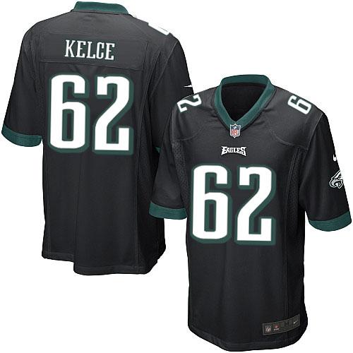 Nike Eagles #62 Jason Kelce Black Alternate Youth Stitched NFL New Elite Jersey